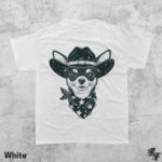 Cowboy Chihuahua Vintage Graphic T-Shirt, Retro Western Dog Tee, Funny Rodeo Pup Shirt, Country Style Pet Lover Gift, 90s Y2K Streetwear Top - Image 3