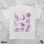 Vintage Fruit Tattoo Style Graphic T-Shirt, Retro Flash Art Ink Tee, Apple Banana Orange Pineapple Shirt, Funky Y2K 90s Aesthetic Top - Image 3