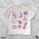 Vintage Fruit Tattoo Style Graphic T-Shirt, Retro Flash Art Ink Tee, Apple Banana Orange Pineapple Shirt, Funky Y2K 90s Aesthetic Top