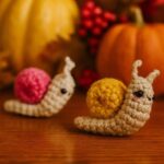 Amigurumi Snail Pattern, Crochet Thanksgiving Tableware Decor Tutorials PDF File for Beginner, Fall Cozy Decor