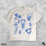 Vintage Jellyfish Tattoo Style T-Shirt, Retro Ocean Tee, Marine Life Shirt, Sea Creature Top, Aquatic Graphic Apparel, Beach Lover Gift