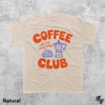 Coffee Club Vintage Graphic T-Shirt, Retro Coffee Lover Tee, Cafe Aesthetic Shirt, Y2K Espresso Graphic Top, Trendy Foodie Gift Idea - Image 4