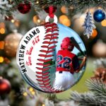 Personalized Baseball Ornament: Custom Player Photo Keepsake