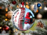 Personalized Baseball Ornament: Custom Player Photo Keepsake