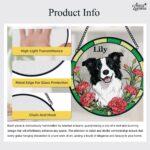 Family Suncatcher Custom Birth flower suncatcher Portrait from photo Pet memorial gift keepsake gift Custom Stained glass Christmas Ornament - Image 19