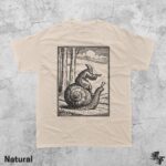 Retro Medieval Snail Rider T-Shirt, Vintage 90s Renaissance Fantasy Tee, Mythical Creature Shirt, Funny Medieval Art Top, Y2K Grunge Gift - Image 4