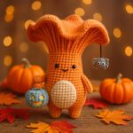 Amigurumi Chanterelle Mushroom Pattern, Crochet Thanksgiving Table Decor Tutorials PDF File for Beginner, Crochet Plush Toy For Fall Cozy