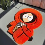 3D Tufted Cartoon Rug: Fluffy Carpet with a Movable Part, Handmade Room Decor