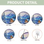 Winter Stained Glass SunCatcher Winter Season Light Catcher Window Hanging Snow Home Decoration Gift - Image 2