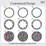 Family Suncatcher Custom Birth flower suncatcher Portrait from photo Pet memorial gift keepsake gift Custom Stained glass Christmas Ornament - Image 15