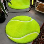 Tennis Ball 3D Rug, 3D Fluffy Ball, Sports Fan Gift, Teenager Room Decor, Game Room Decor, Tennis Player gift, Sports decor, Christmas Gift