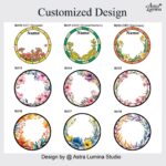 Family Suncatcher Custom Birth flower suncatcher Portrait from photo Pet memorial gift keepsake gift Custom Stained glass Christmas Ornament - Image 13