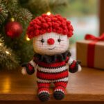 Amigurumi Clown Buddy Pattern, Crochet Tutorials PDF File for Beginner, Crochet Plush Toy For Fall Cozy Home, Thanksgiving Gifts