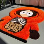 3D Tufted Cartoon Rug: Fluffy Carpet with a Movable Part, Handmade Room Decor - Image 11