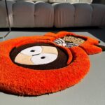 3D Tufted Cartoon Rug: Fluffy Carpet with a Movable Part, Handmade Room Decor - Image 5