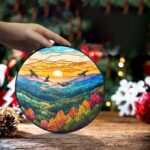 Blue Ridge Mountains Glass Suncatcher, Mountain Glass Art, Blue Ridge Mountains Glass Art, Window Hangings, Nature Lover Gift, Traveler Gift - Image 3