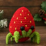 Crochet Strawberry Crab Pattern, Easy Beginner Amigurumi Friendly Fall Decor Plush DIY Tutorial, Thanksgiving Decor Gift - Image 2