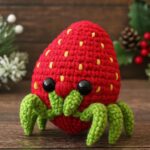 Crochet Strawberry Crab Pattern, Easy Beginner Amigurumi Friendly Fall Decor Plush DIY Tutorial, Thanksgiving Decor Gift