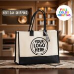 Logo or Text Custom Tote Bag, Personalized Name or Design Tote, Custom Printed Bag for Gifts, Work, or Everyday Use