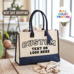 Custom Canvas Tote Bag: Personalized Logo, Text & Photo