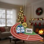 Personalized Track and Field Christmas Ornament, Gift For Runner Or Athlete, Running Track Keepsake, Sports Lover Gift, Fitness Decor