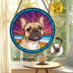 Family Suncatcher Custom Birth flower suncatcher Portrait from photo Pet memorial gift keepsake gift Custom Stained glass Christmas Ornament - Image 5