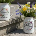 Custom Ceramic Grandma Flower Vase Gift for Grandmas Garden Vase, Engagement Flower Vase for Couple, Grandma's Gifts for Mom Decorative Vase