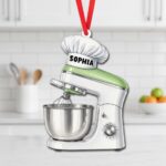 Personalized Baking Mixer Christmas Ornament | Custom Name | Kitchen Mixer | Baking Lover Gift | Flat 2D Tree Decor