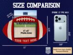 Personalized Football Photo Sign Gift For Coach Appreciation Gift, Football Wooden Custom Text Sign with Photo Gift, Football Coach Plaque - Image 3