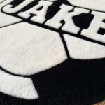 Personalized Soccer Rug,Custom Initial Rug  with name,Football Lover Player Fans Gift,2026 World Cup Gift for Soccer Players - Image 3