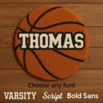 Custom Basketball Name Rug for Boys Bedroom – Personalized Round Kids Room Rug, Teen Sports Decor, Gift for Basketball Lovers - Image 10