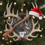 Personalized Hunting Christmas Ornament, Gift For Hunting Lover, Hunting Keepsake, Hunting Gift, Hunting Decor, Hunting 2D Flat Ornament