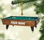 Personalized Billiard Christmas Ornament, Billiards Player Gift, Pool Table Keepsake, Billiards Lover Gift, Game Room Decor, Pool Ornament