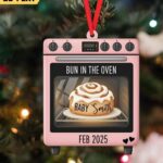 Bun In The Oven Ornament Pregnancy Announcement Ornament, Baby Announcement Gift, First Christmas, Xmas Tree Decor