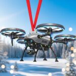 Personalized Drone Christmas Ornament | Custom Name Quadcopter | Drone Pilot Gift | Flat 2D Tree Decor | Gift for Him