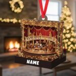 Personalized Orchestra Stage Christmas Ornament | Custom Name | Flat 2D Tree Decor | Musician & Conductor Keepsake Gift