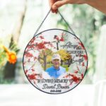 Custom Photo Memorial Ornament Png, Dad Remembrance Christmas Ornament Png, Memorial Day, Mom Loss Ornament