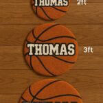Custom Basketball Name Rug for Boys Bedroom – Personalized Round Kids Room Rug, Teen Sports Decor, Gift for Basketball Lovers - Image 11