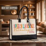 Speech Language Pathologist Tote Bag, Custom Name Work Tote, Personalized SLP Gift, Therapy Professional Tote, School Therapist Bag