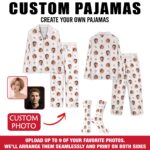 Custom Face Couple Pajamas Long and Short Set, Funny Pajamas with Photo, Personalized PJs Pants, Matching PJs Family & Couple Gift - Image 2