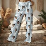 Custom Face Couple Pajamas Long and Short Set, Funny Pajamas with Photo, Personalized PJs Pants, Matching PJs Family & Couple Gift - Image 4