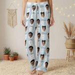 Custom Face Couple Pajamas Long and Short Set, Funny Pajamas with Photo, Personalized PJs Pants, Matching PJs Family & Couple Gift - Image 9