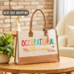 Occupational Therapy Tote Bag, Personalized Name Work Tote, OT Professional Gift, Therapy Essentials Tote, Clinician Work Bag