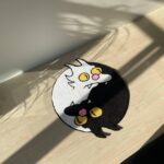 Handmade Yin Yang Cat Rug: Acrylic Tufted Cartoon Carpet - Image 5