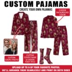 Custom Face Pajamas Long and Short Set, Funny Couple PJs with Photo, Personalized Pajamas Pants, Matching PJs Family & Couple Gift - Image 2