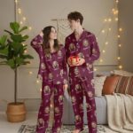Custom Face Pajamas Long and Short Set, Funny Couple PJs with Photo, Personalized Pajamas Pants, Matching PJs Family & Couple Gift