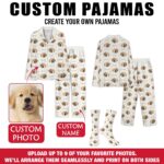 Custom Pet Photo Pajamas, Personalized Pet Sleepwear, Matching Family Outfit, Cute Pet Lover Gift, Custom Pajama Pants Set - Image 2