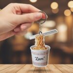 Custom Ramen Noodles keychain, Tree Hanging Decor, Flat 2D Acrylic, Personalized Food Lover Gift for Him — Holiday Keepsake 2025
