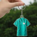 Personalized Doctor keychain, Medical Coat, Graduation Gift