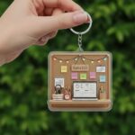 Personalized Office Desk keychain: Custom Name 2025, Gift for Coworker, WFH